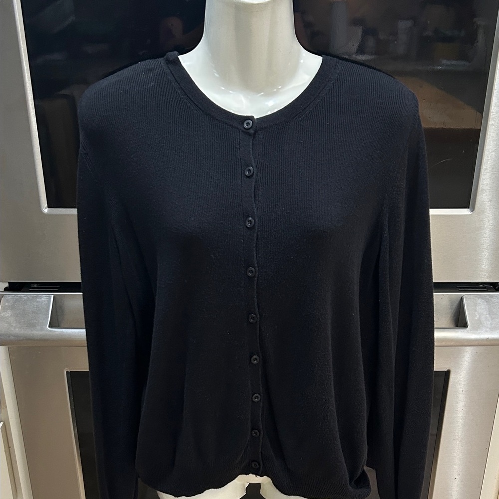 Worthington Black Knit Cardigan